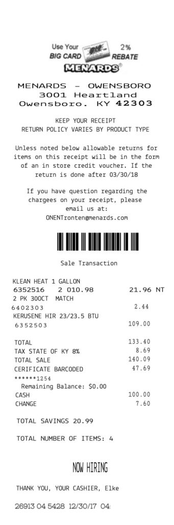 Lowe S Receipt Template 1 Receipt Font Cash Register Font Thermal 