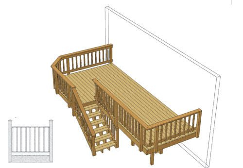 20 X 10 Deck W Angled Corner At Menards 20 X 10 Deck W Angled
